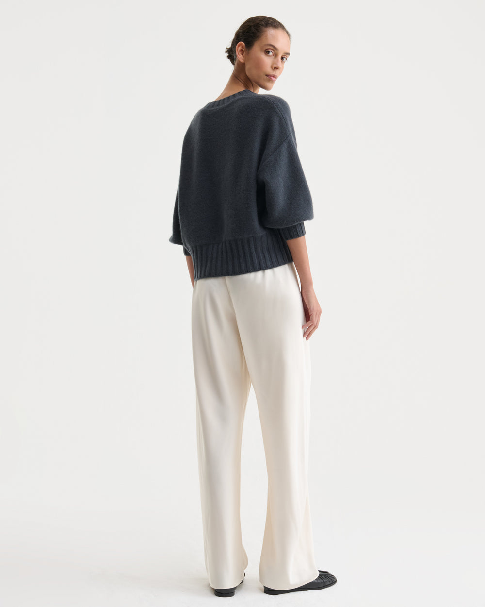 Nonchi Cashmere Alva Sweater, Dusk Grey, image 5 of 12