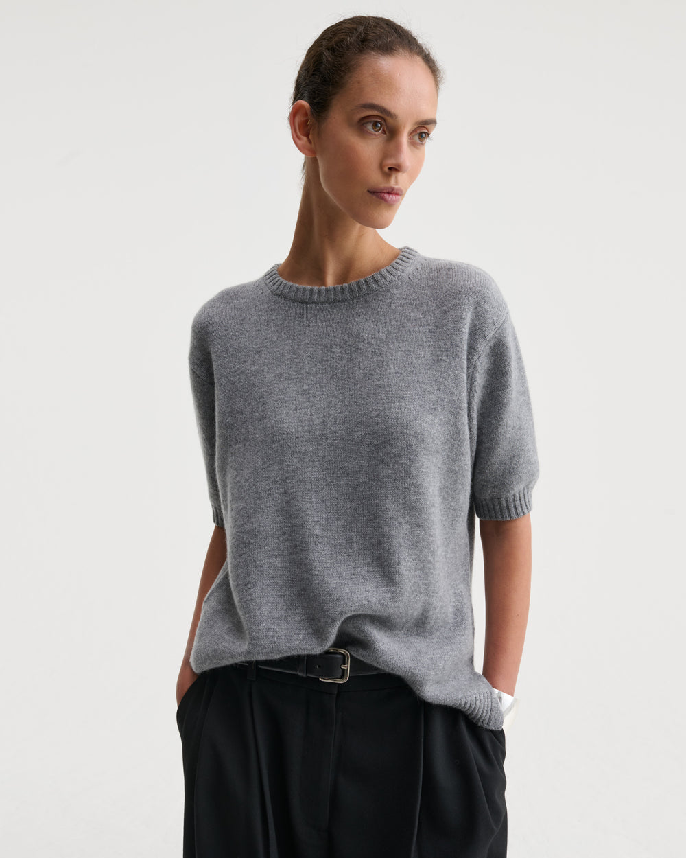 Nonchi Cashmere Etoile Sweater, Derby Grey, image 1 of 10