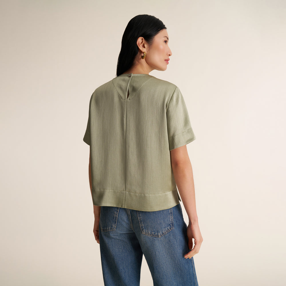 Annika Fancy Tee, Light Sage, image 3 of 8