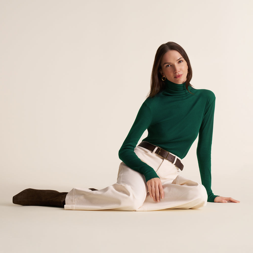 Axam Layering Turtleneck, Peacock, image 2 of 5