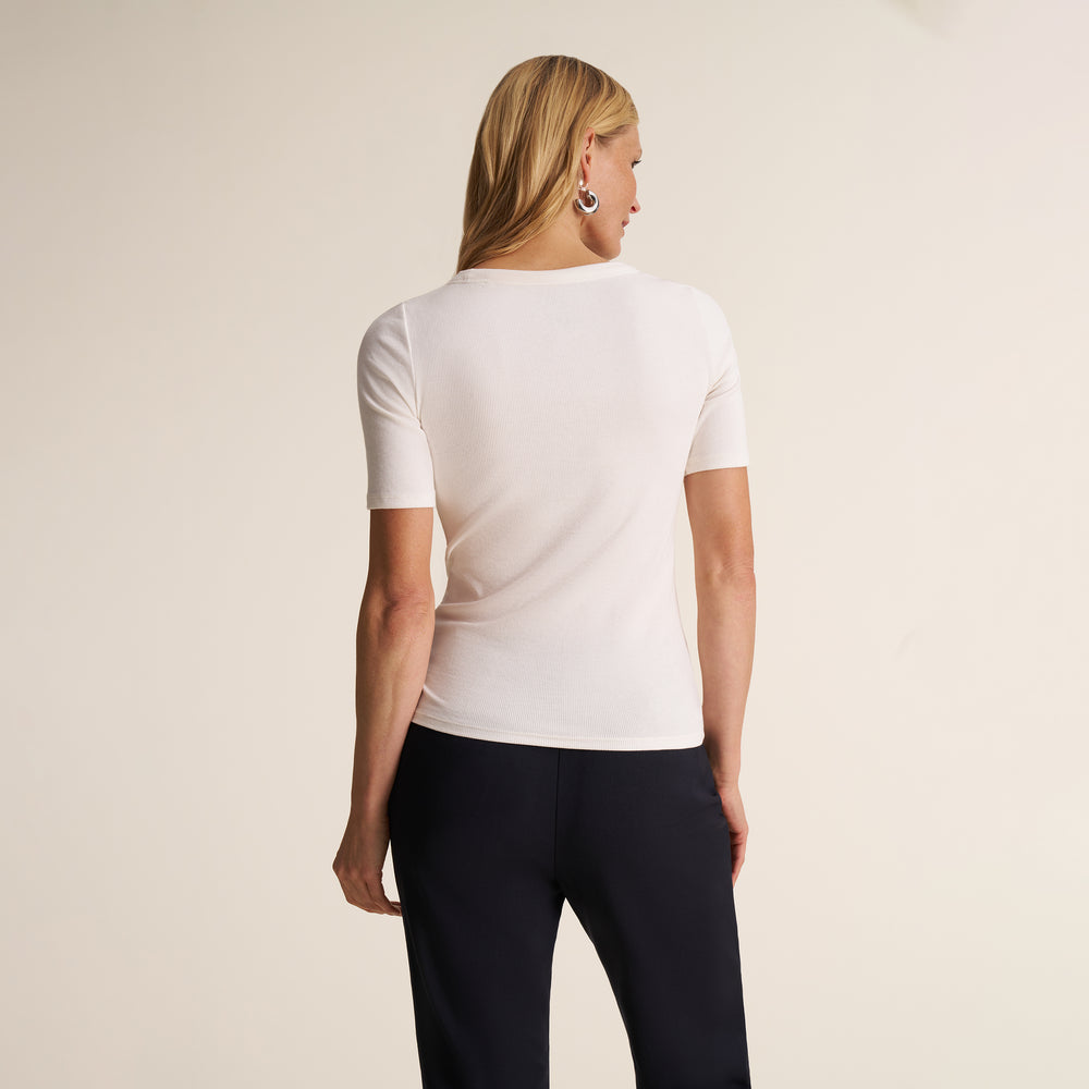 Chana Fitted T-Shirt, White, image 3 of 11