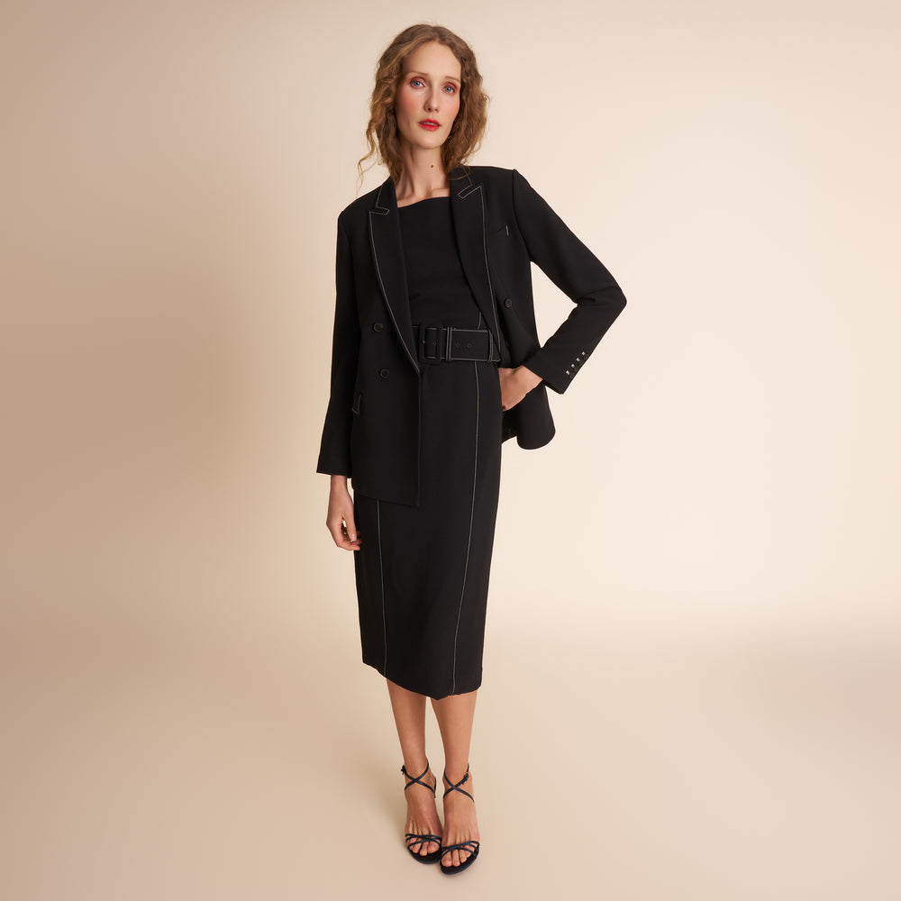 Carmela Longline Dress, Black, image 7 of 10