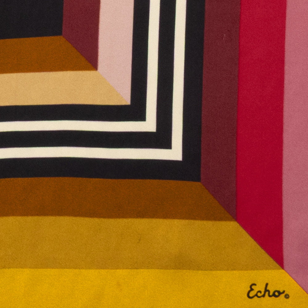 Echo Half and Half Oversized Silk Square Scarf