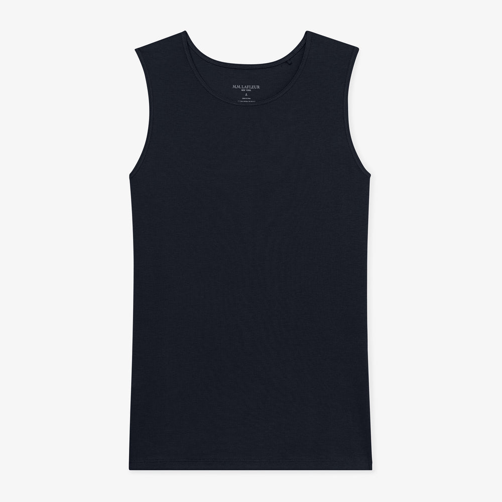 packshot image of the paige tank in galaxy blue
