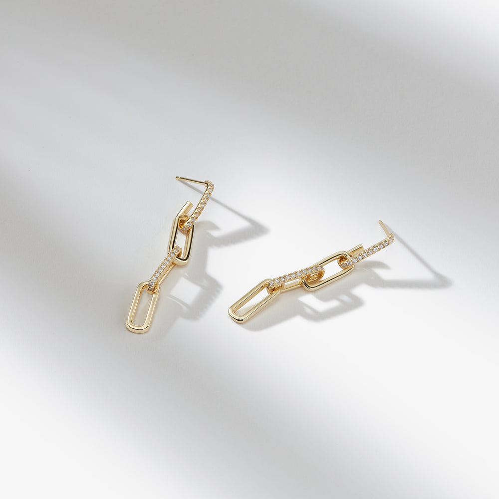packshot image of the martine earrings in gold