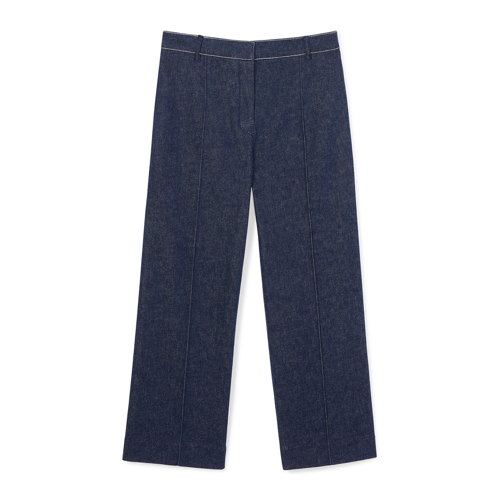 packshot image of the christy pant in dark wash