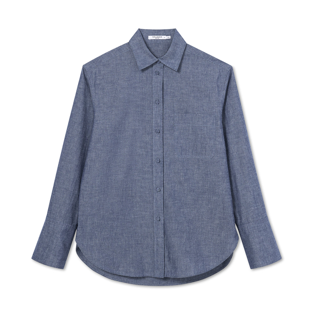 packshot image of the siobhan top in clear blue