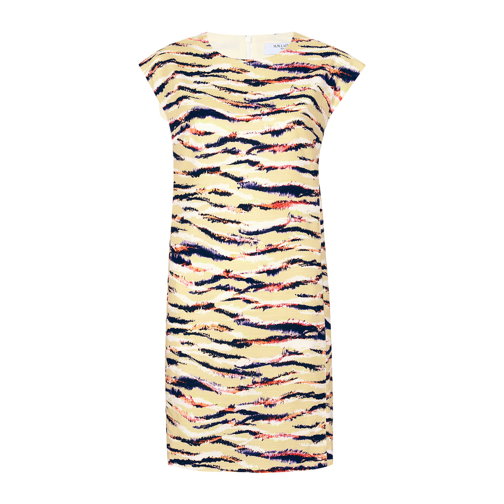 packshot image of the maaza dress in savannah print
