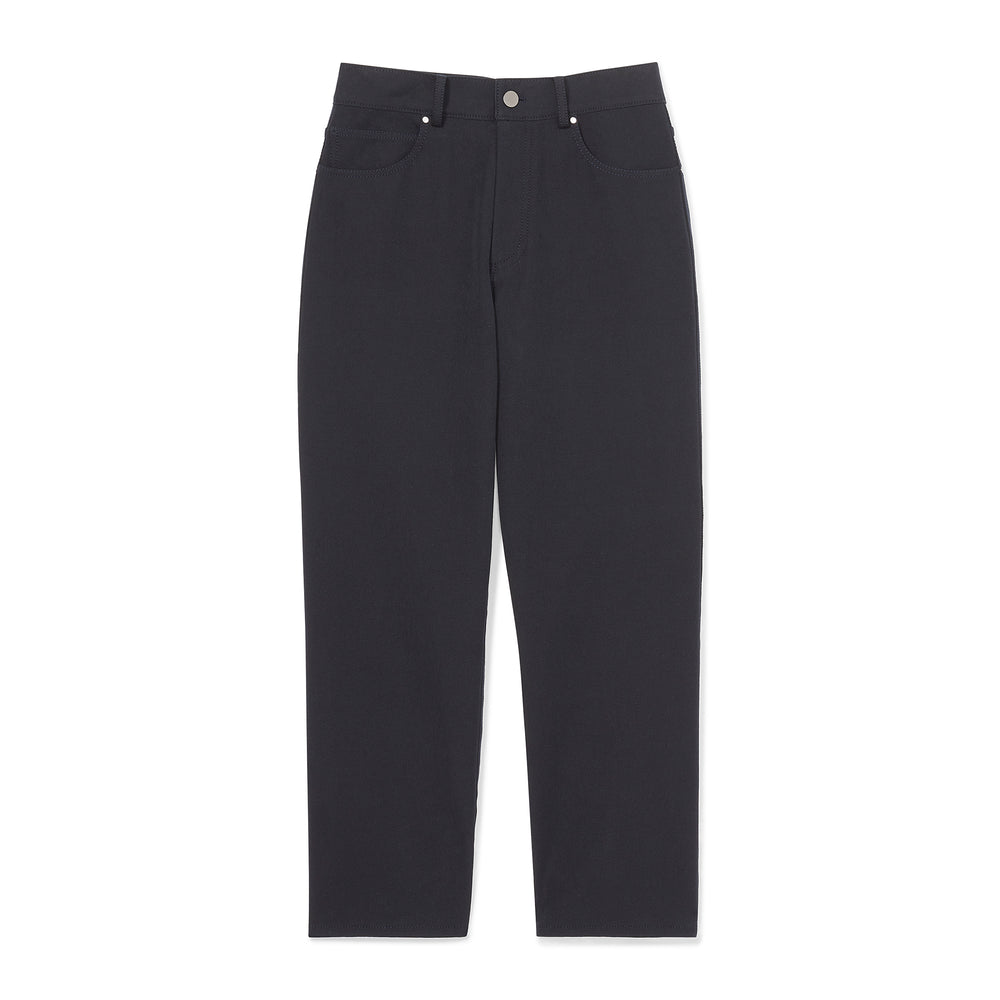 Navy pants on a white background