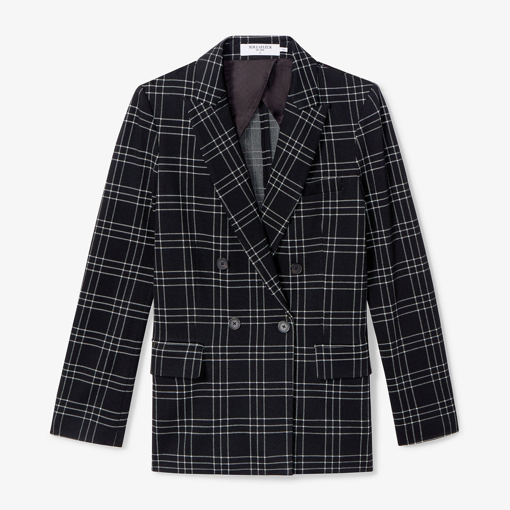 packshot image of the o'hara blazer in black/white