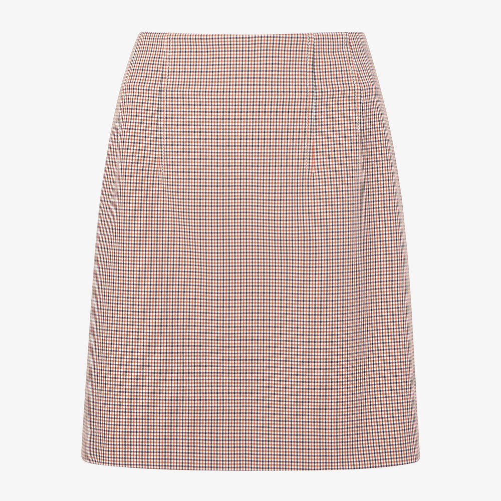 Packshot image of the Whitney Skirt in Stretch Twill in Mini Check