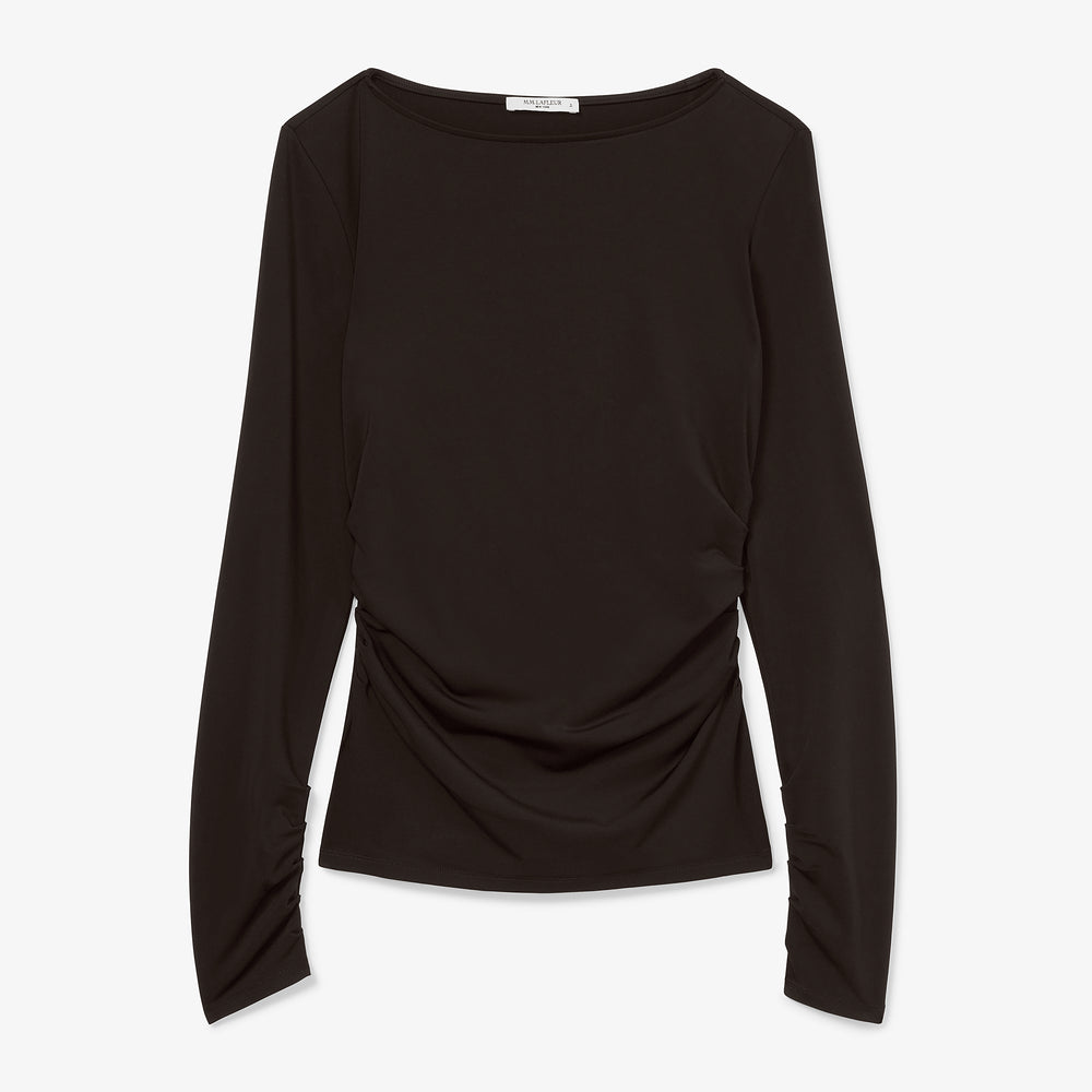 packshot image of the percy top in black