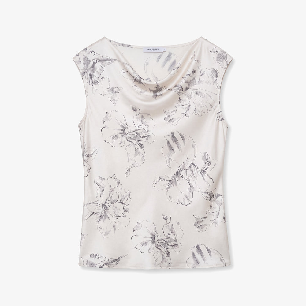 Nora Effortless Blouse, Fine Line Floral, image 7 of 7