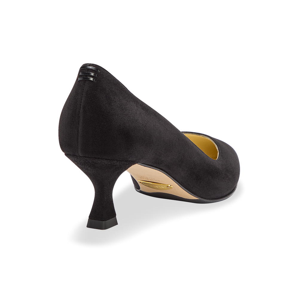 Sarah Flint Perfect Kitten Pump 50, Black Suede, image 4 of 5