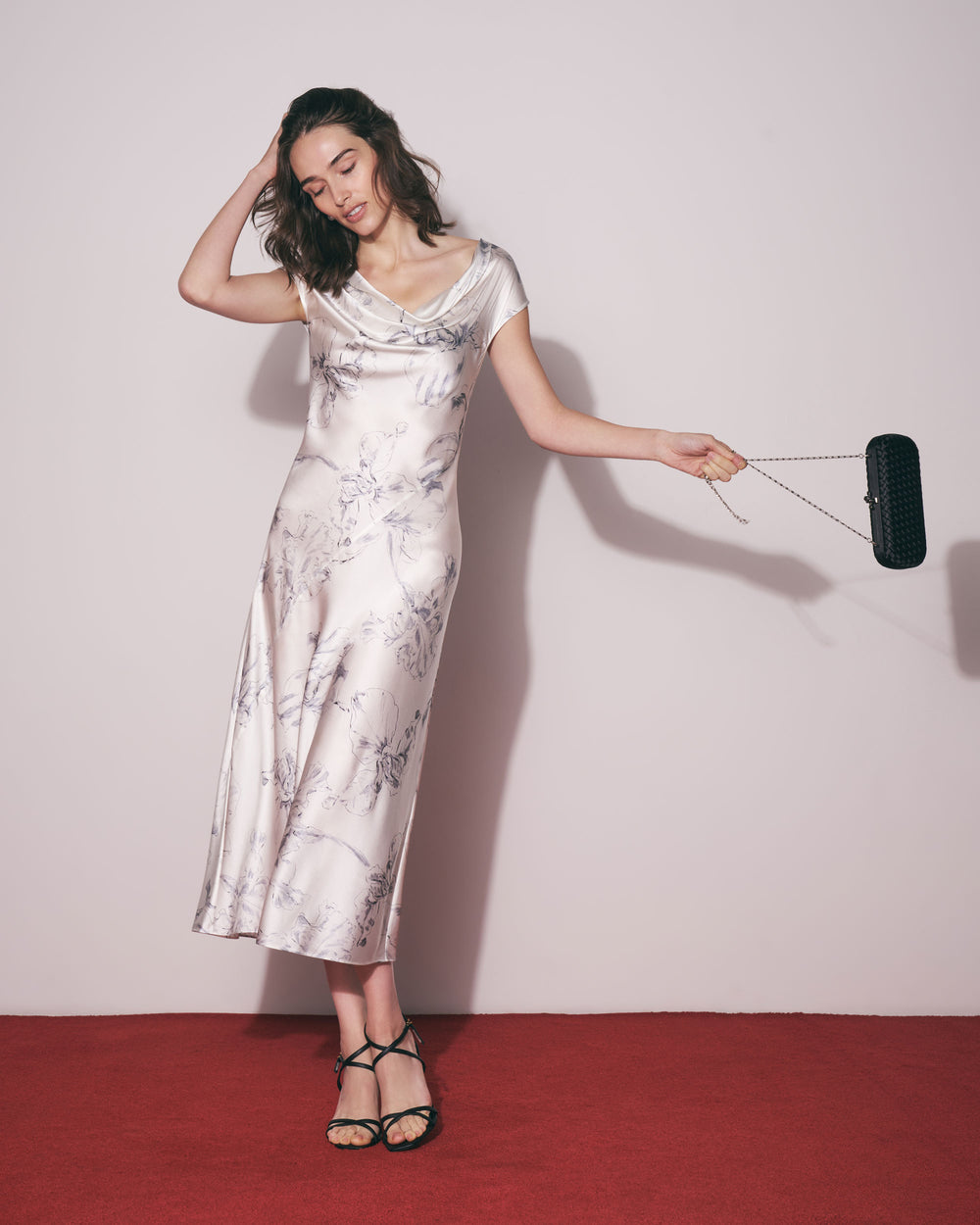 Sia Cascade Dress, Fine Line Floral, image 6 of 10