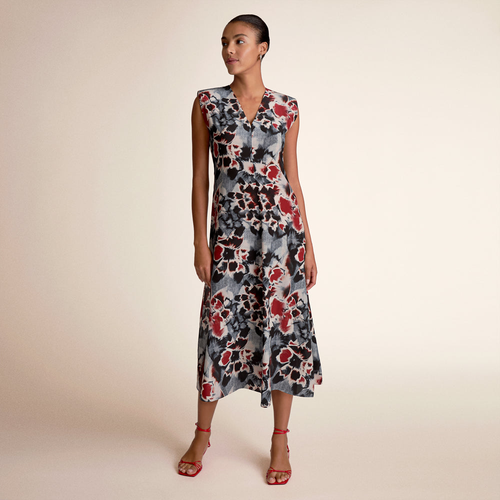 Woman wearing a floral dress