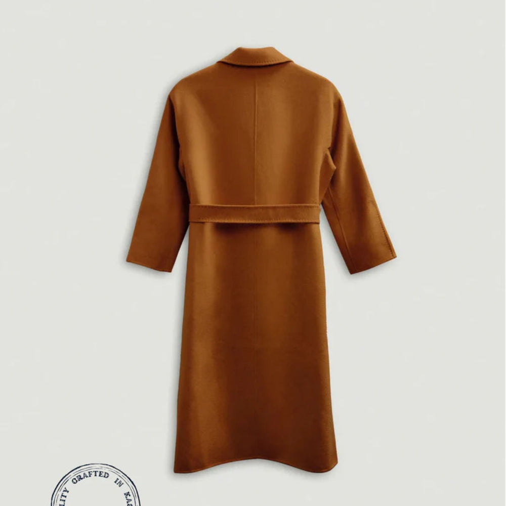 Brown dress on a light gray background