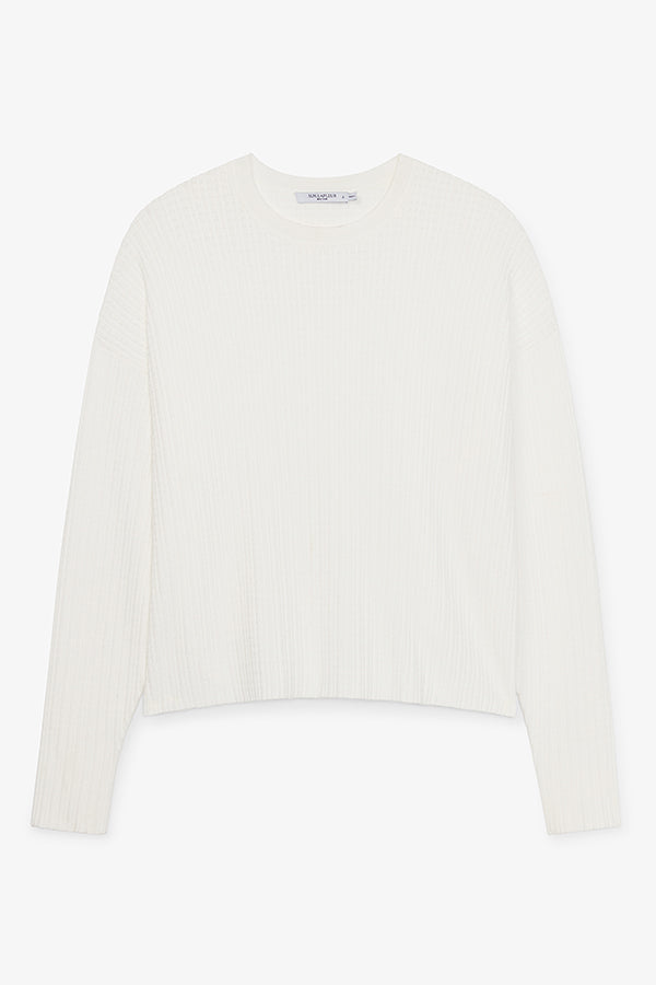 Packshot image of the tyler sweatshirt in ivory