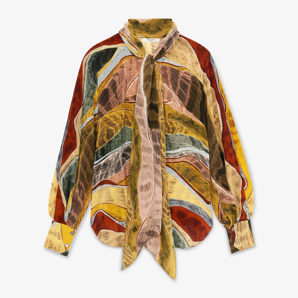 Packshot image of the Fiona TopāSilk Desert in Multicolor