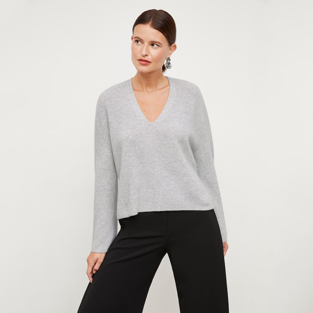 Sophie Sweater, Light Heather Gray, image 1 of 4