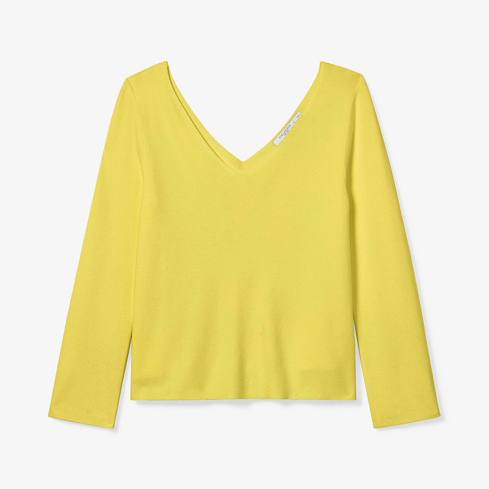 Packshot image of the Kara top in chartreuse
