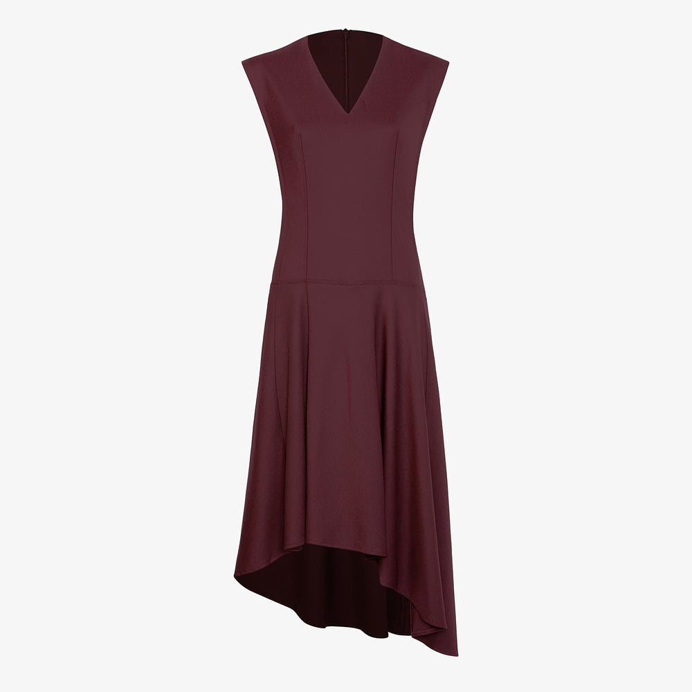 Packshot image of the Kelsey Dress-Sharkskin in garnet