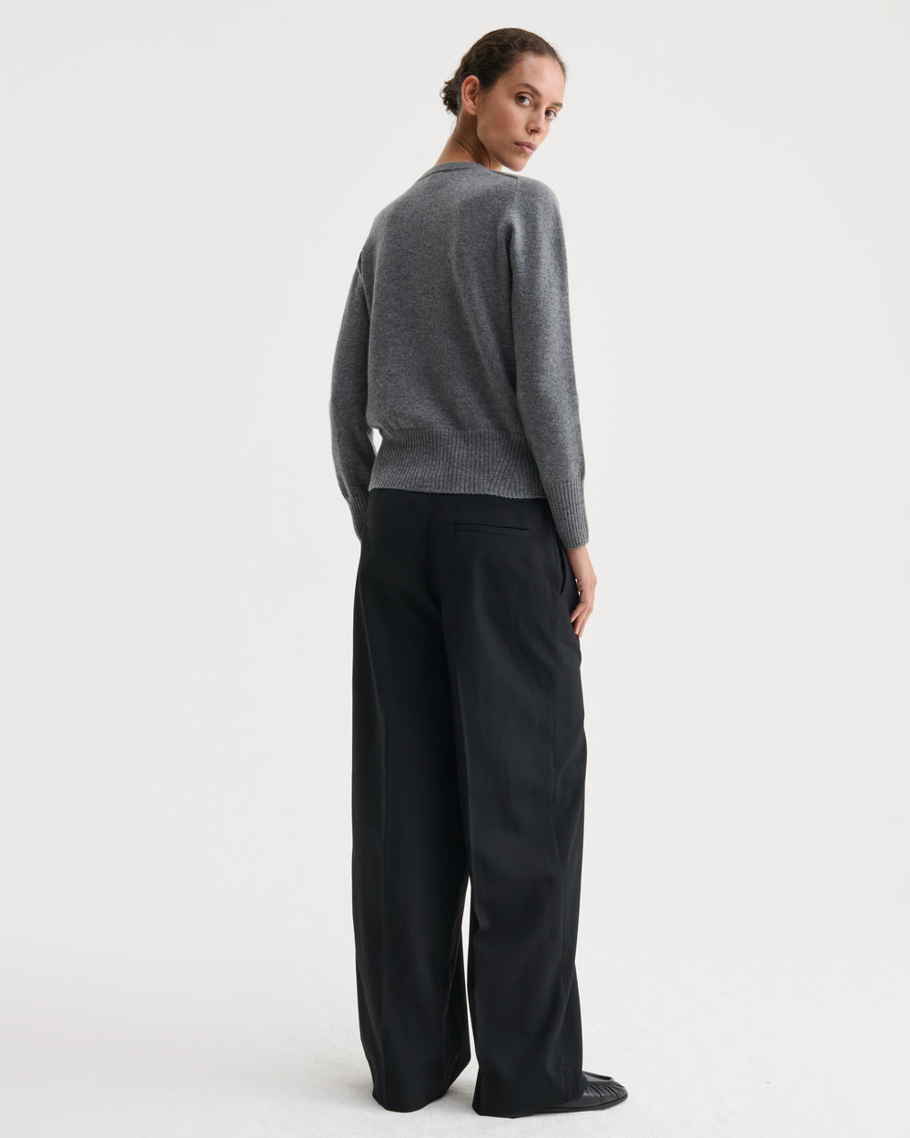 Nonchi Cashmere Chelsea Sweater, Majestic Grey, image 4 of 9