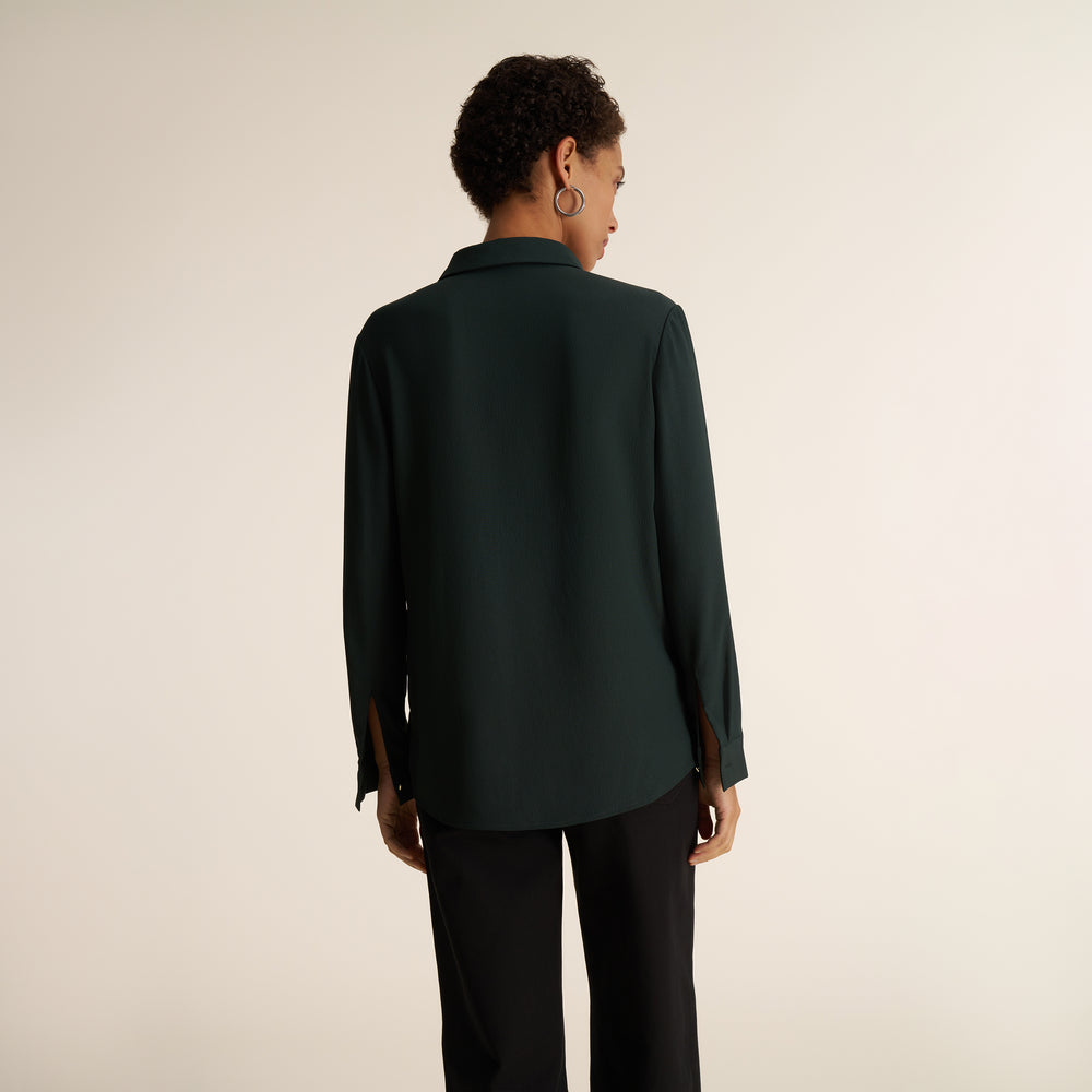 Lagarde Pointelle Shirt, Dark Forest, image 3 of 5