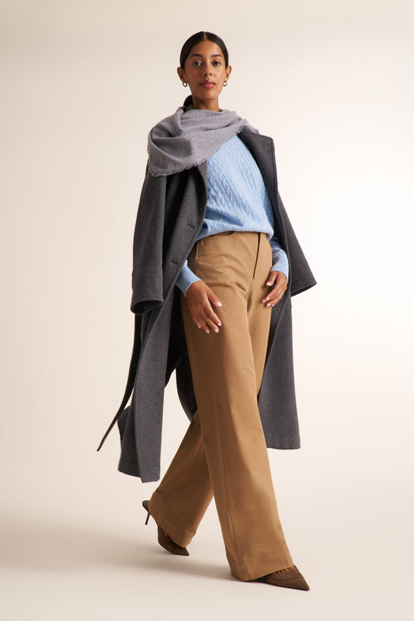 Triangle Scarf - Cashmere :: Gray Melange
