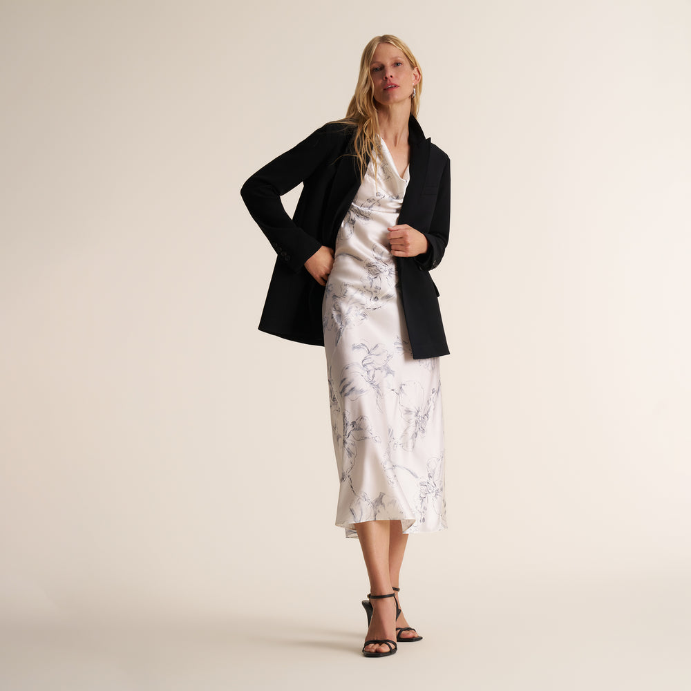 Sia Cascade Dress, Fine Line Floral, image 4 of 10