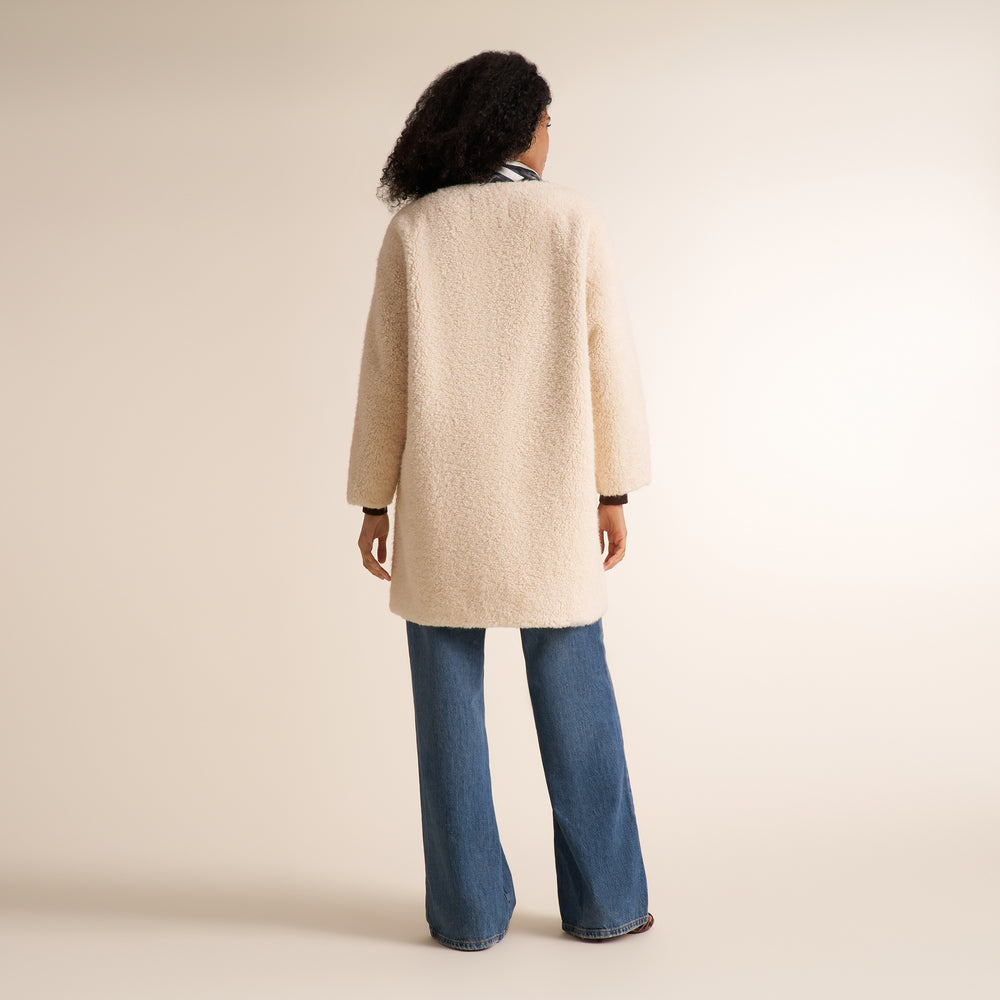 Frisson Fur Shelly Jacket - Shearling :: Ivory