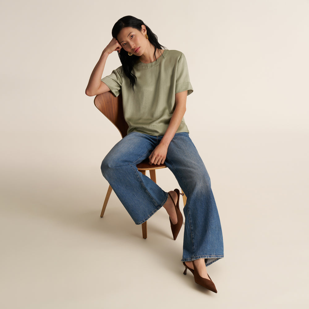 Annika Fancy Tee, Light Sage, image 5 of 8