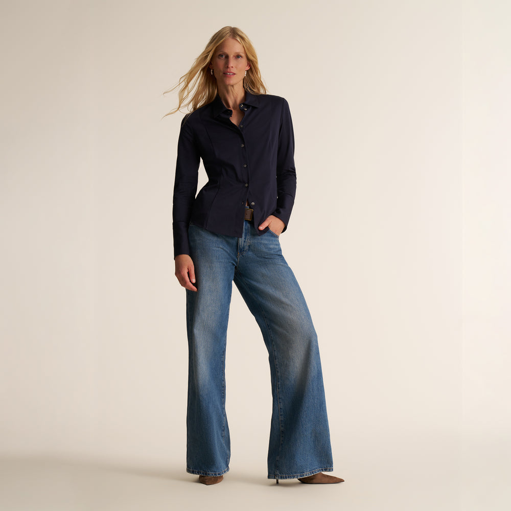 Clemens Flex Shirt, Dark Navy, image 3 of 8