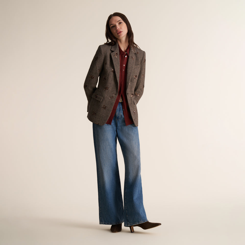 Yiyan "The Executive" Blazer, Brown Multi, image 3 of 10