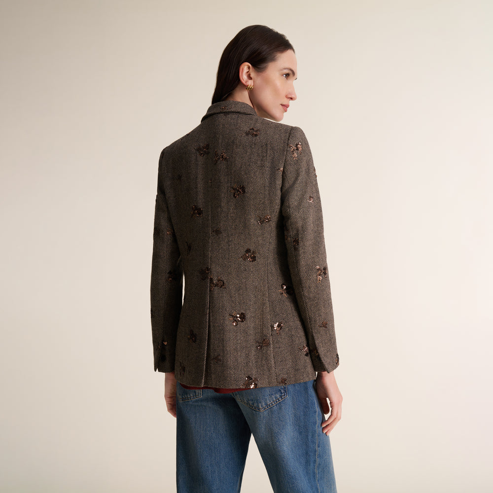 Yiyan "The Executive" Blazer, Brown Multi, image 4 of 10