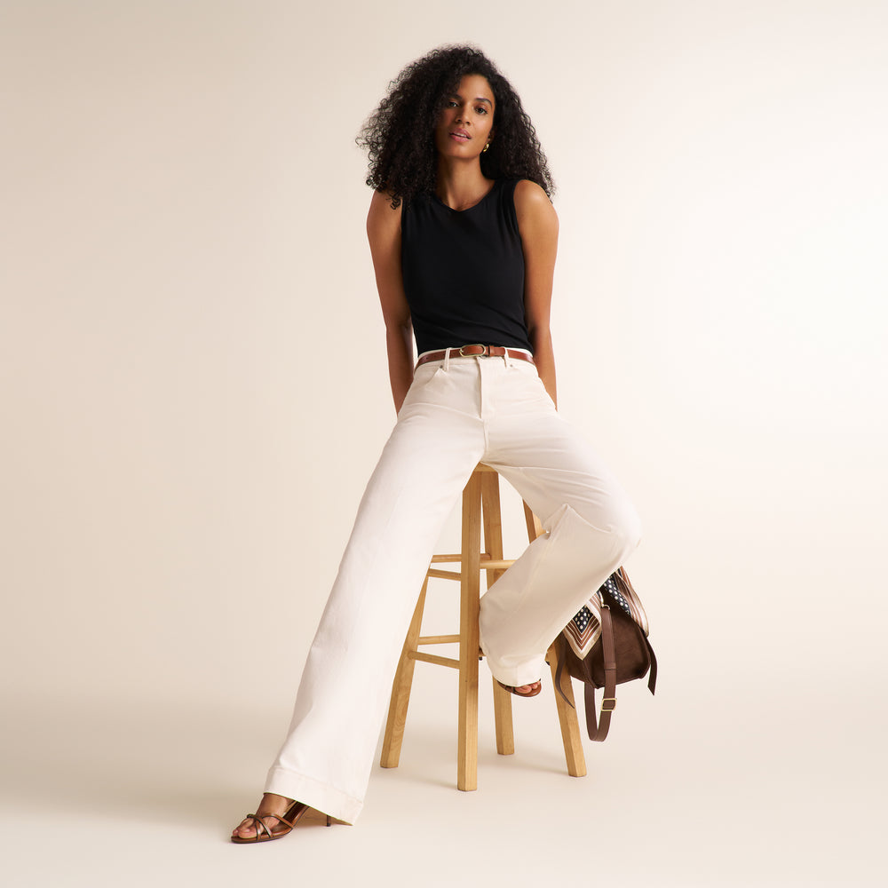 Milo All-Day Jean, Bright Ivory, image 4 of 9