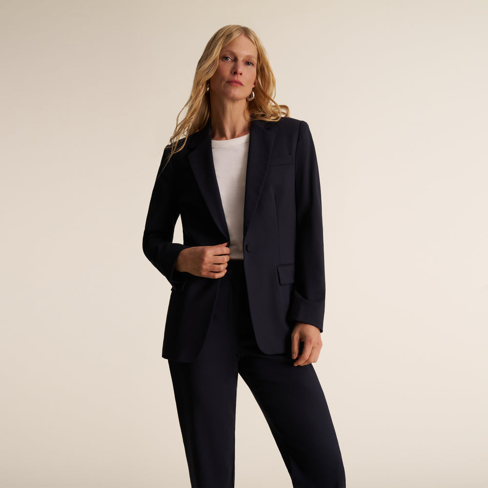 Yiyan "The Executive" Blazer, Dark Navy, image 1 of 10