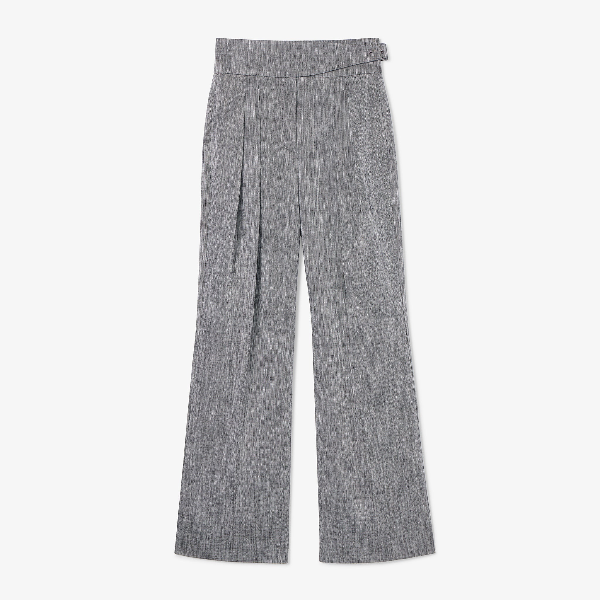 Packshot image of the bronny pant in Black/White Porto Weave 