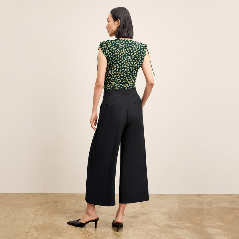 Dotty Cinch-Sleeve Top