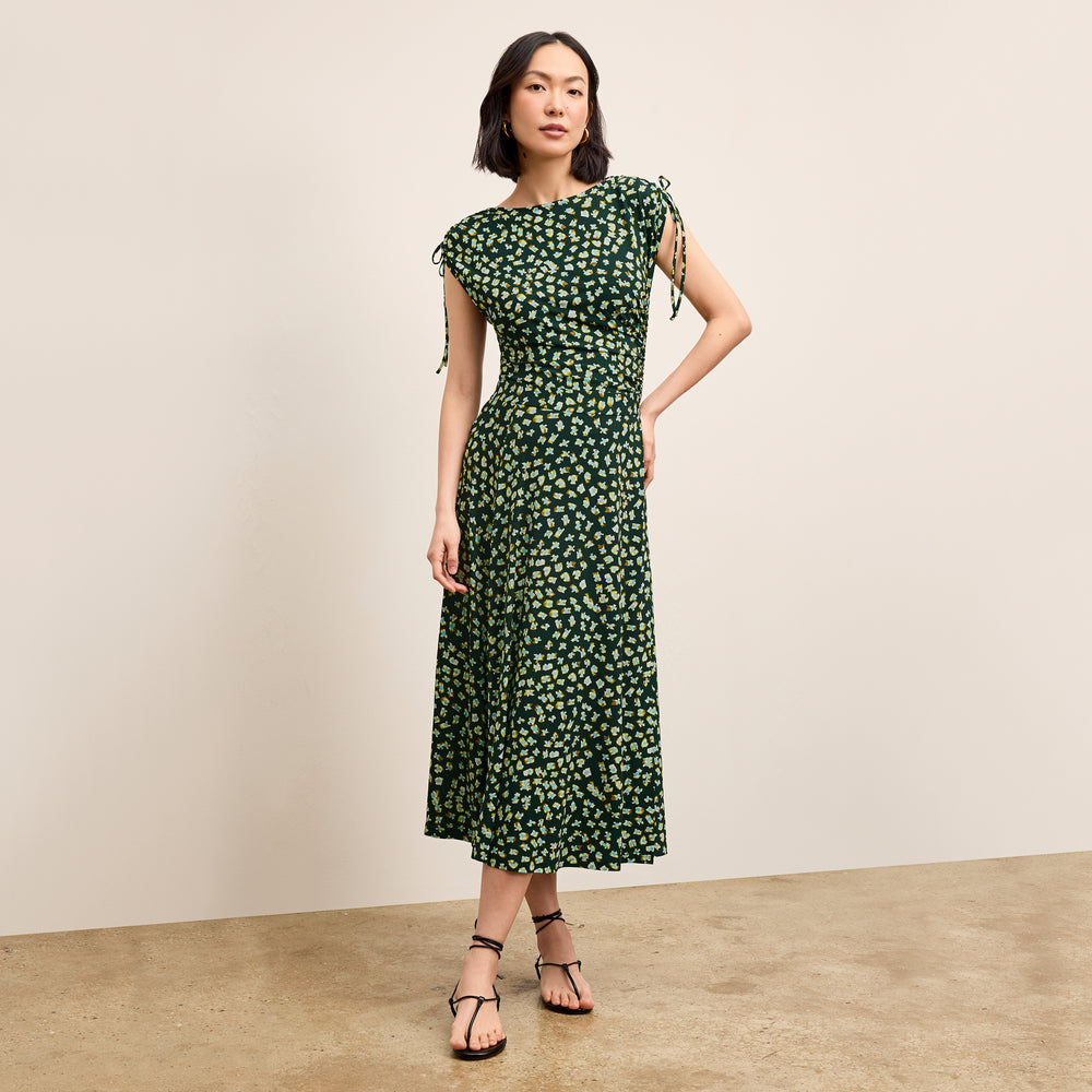 Front image of the Dotty Top in Kaleidoscope print