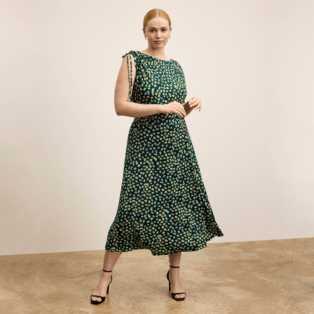 Front image of the Ara skirt in Kaleidoscope Print
