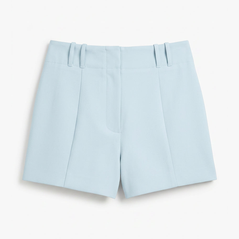 Light blue shorts on a white background