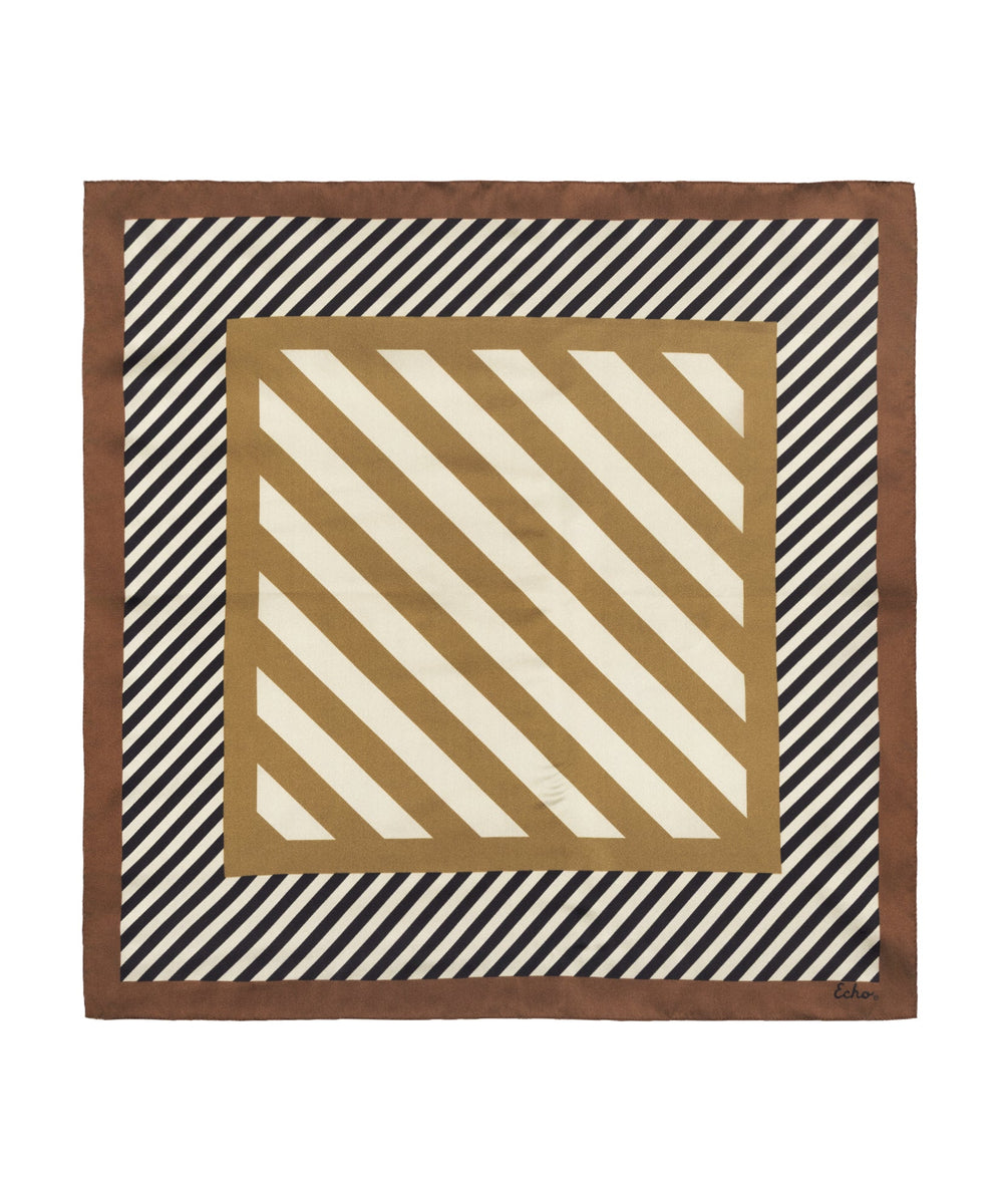 Echo Stripes Silk 21" Bandana