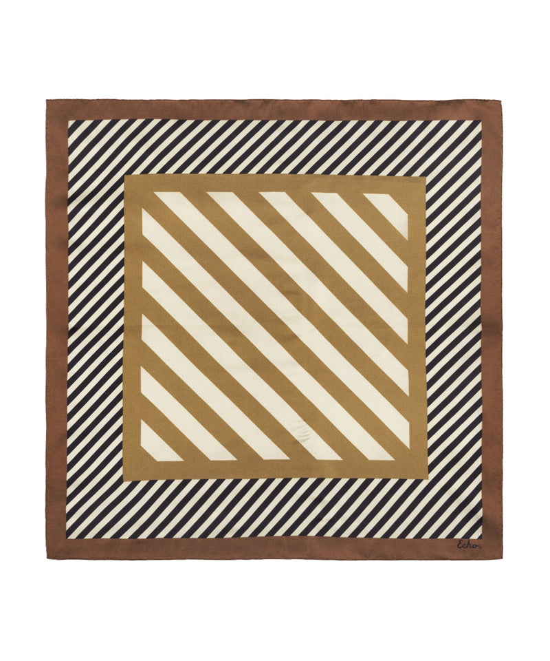 Echo Stripes Silk 21" Bandana