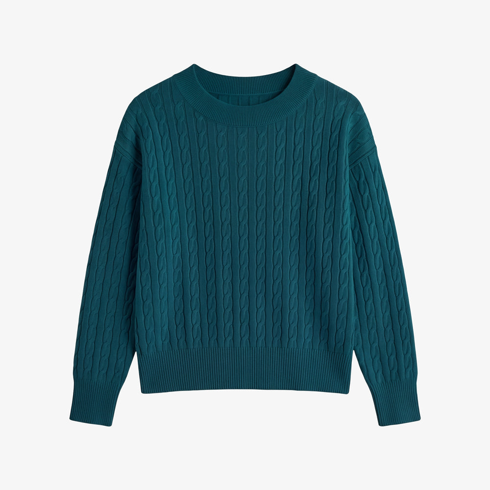 Giselle "Something's Gotta Give Cable" Sweater, Midnight Pine, image 10 of 10