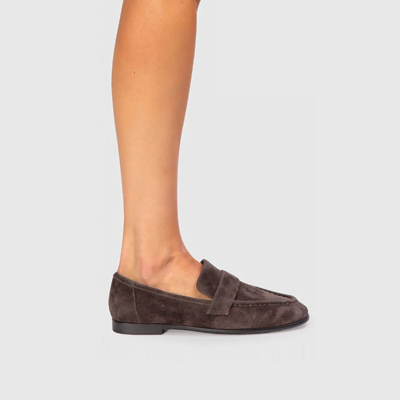 Black Suede Studio Arrow Loafer