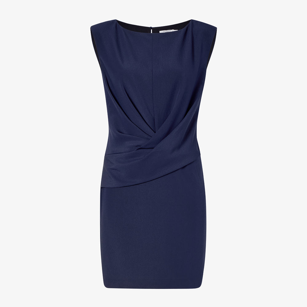 packshot image of the lynda dress in soft navy