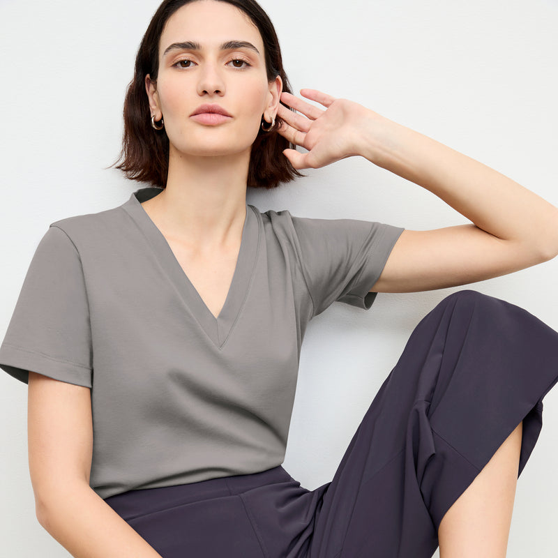 Lee V-Neck T-Shirt-Pima Cotton
