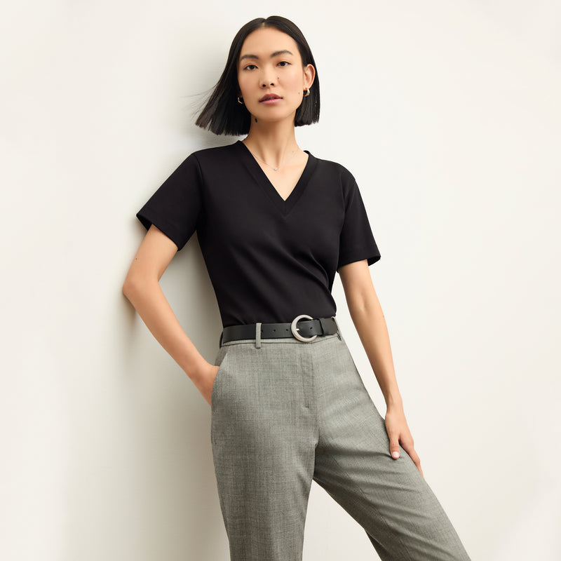 Lee V-Neck T-Shirt-Pima Cotton