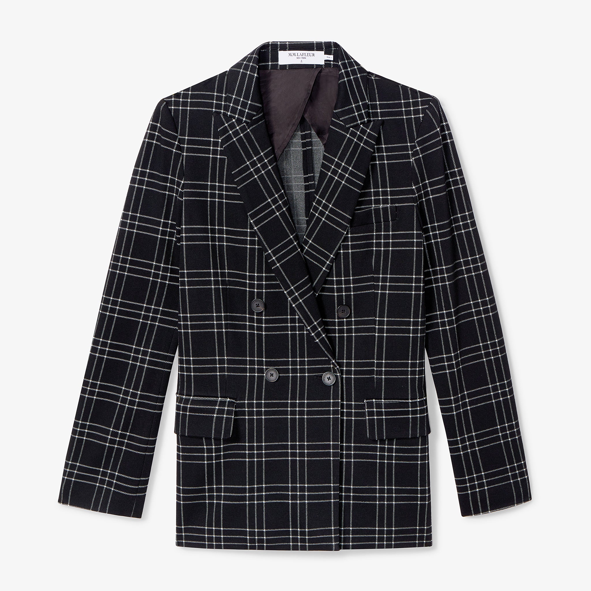 packshot image of the o'hara blazer in black/white